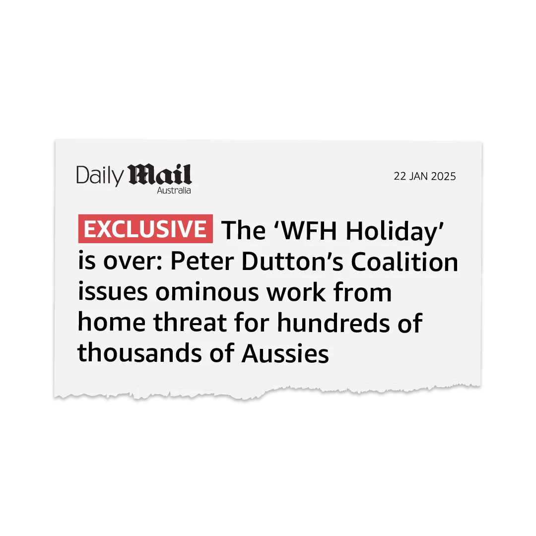 The 'WFH Holiday' is over: Peter Dutton's Coalition issues ominous work from home threat for hundreds of thousands of Aussies