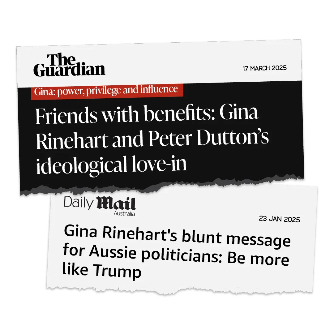 Dutton stops short of backing wage rise above inflation for lowest paid workers & Gina Rinehart's blunt message for Aussie politicians: Be more like Trump